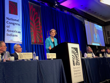 Elizabeth Warren addresses National Congress of American Indians (indianz/com)
